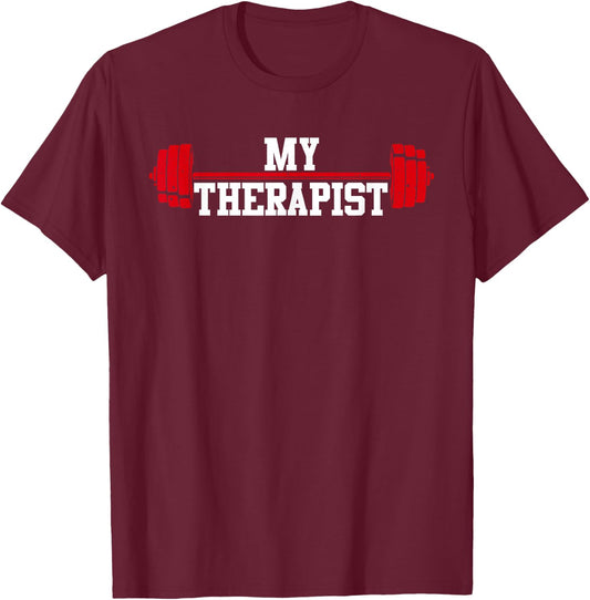 Funny Barbell Design Women Weight Lifting Gym Quote T-Shirt - T-Shirt | Maroon