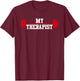 Funny Barbell Design Women Weight Lifting Gym Quote T-Shirt - T-Shirt | Maroon