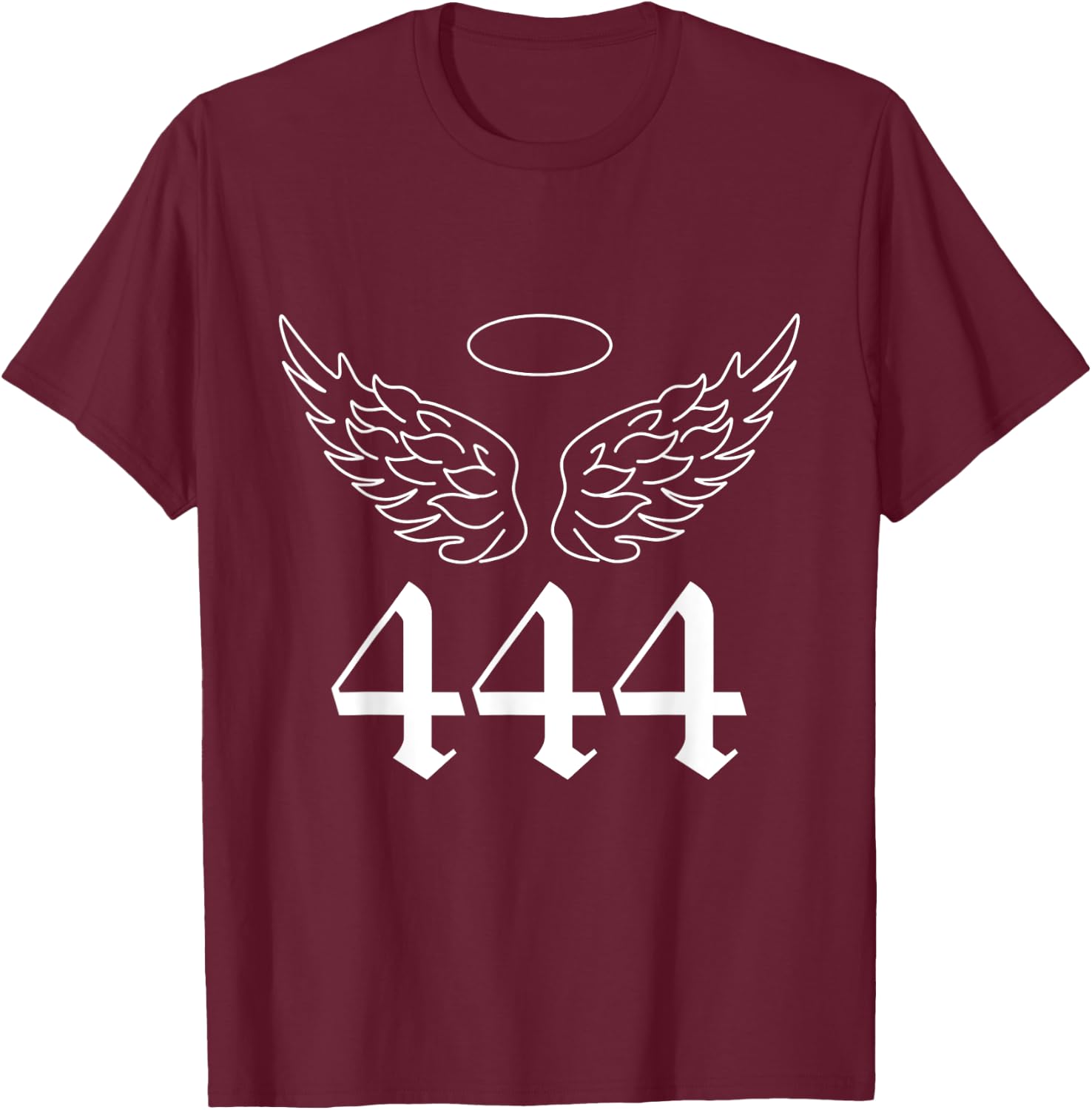 444 Angel Number A Symbol Mighty and Spiritual T-Shirt - T-Shirt | Maroon