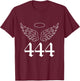 444 Angel Number A Symbol Mighty and Spiritual T-Shirt - T-Shirt | Maroon