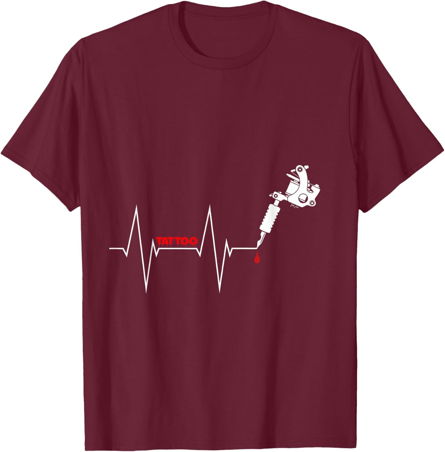Tattoo Tattoo Gift , Black, S T-Shirt - T-Shirt | Maroon