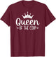 Queen Of The Coop Funny Chicken Lady Farm Girl T-Shirt - T-Shirt | Maroon