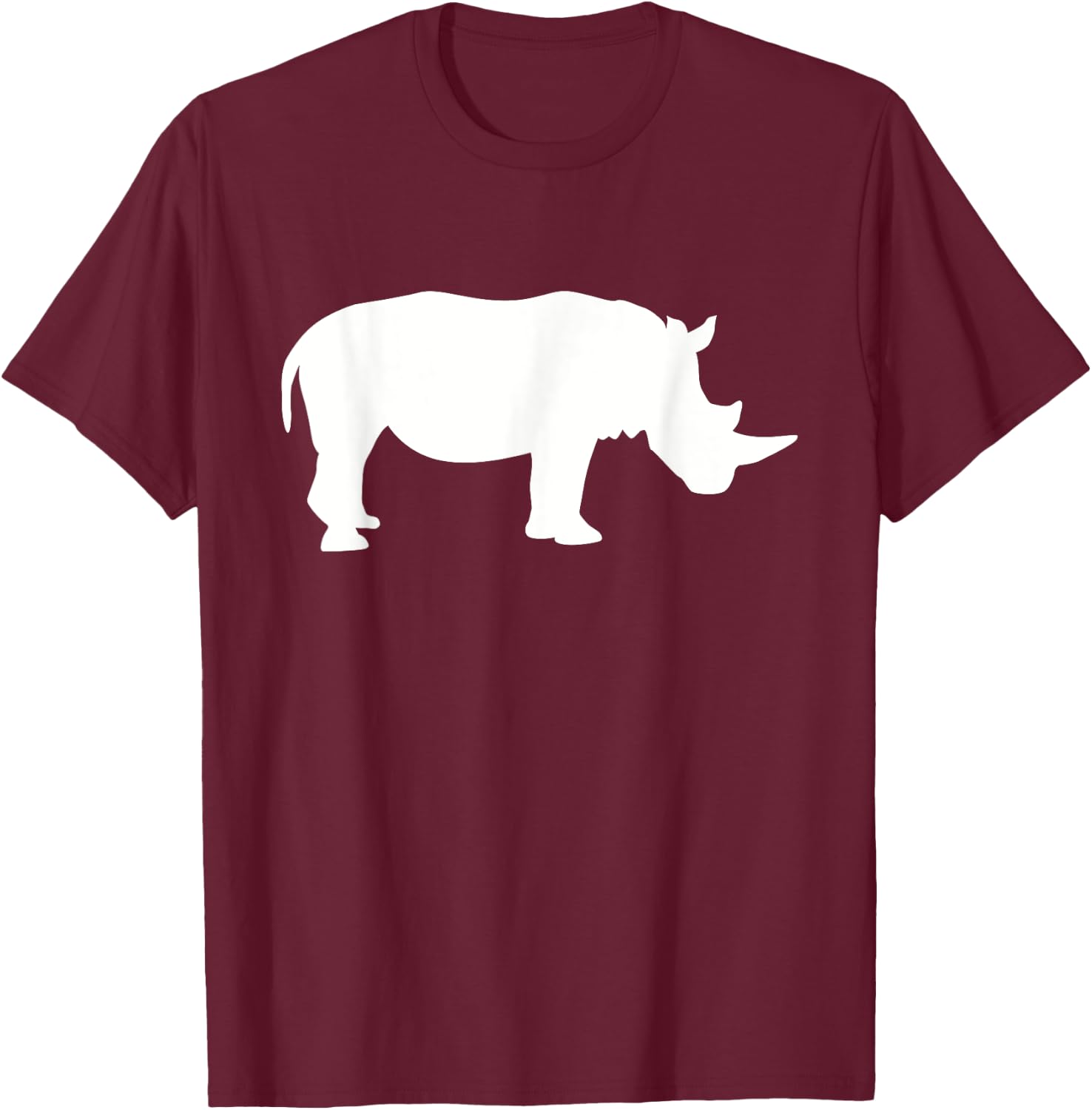 Rhino with horn T-Shirt - T-Shirt | Maroon