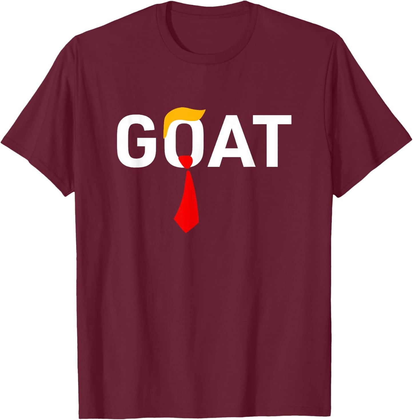 GOAT Vote Trump 2024 Funny Support Republican Pro America T-Shirt - T-Shirt | Maroon