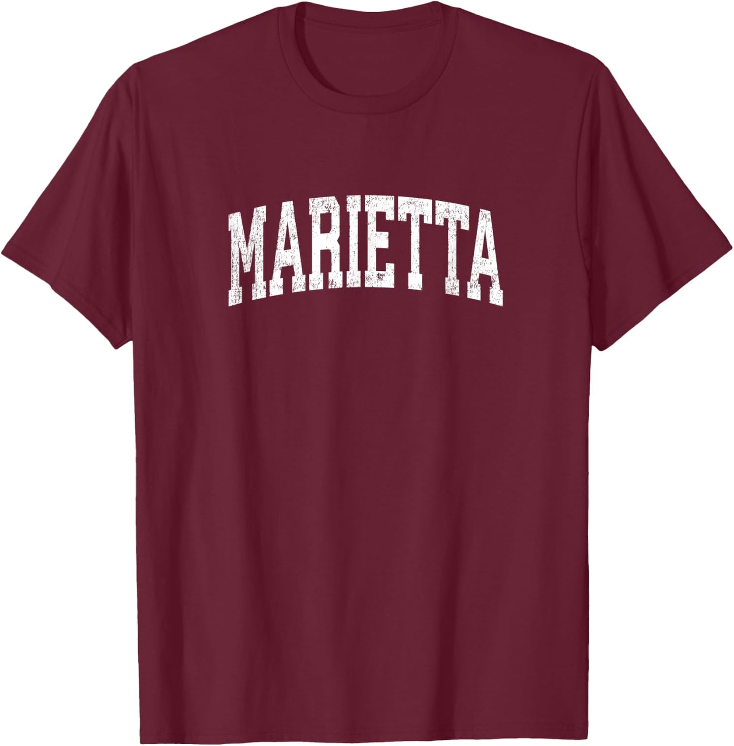 Marietta Ohio OH Vintage Athletic Sports Design T-Shirt - T-Shirt | Maroon
