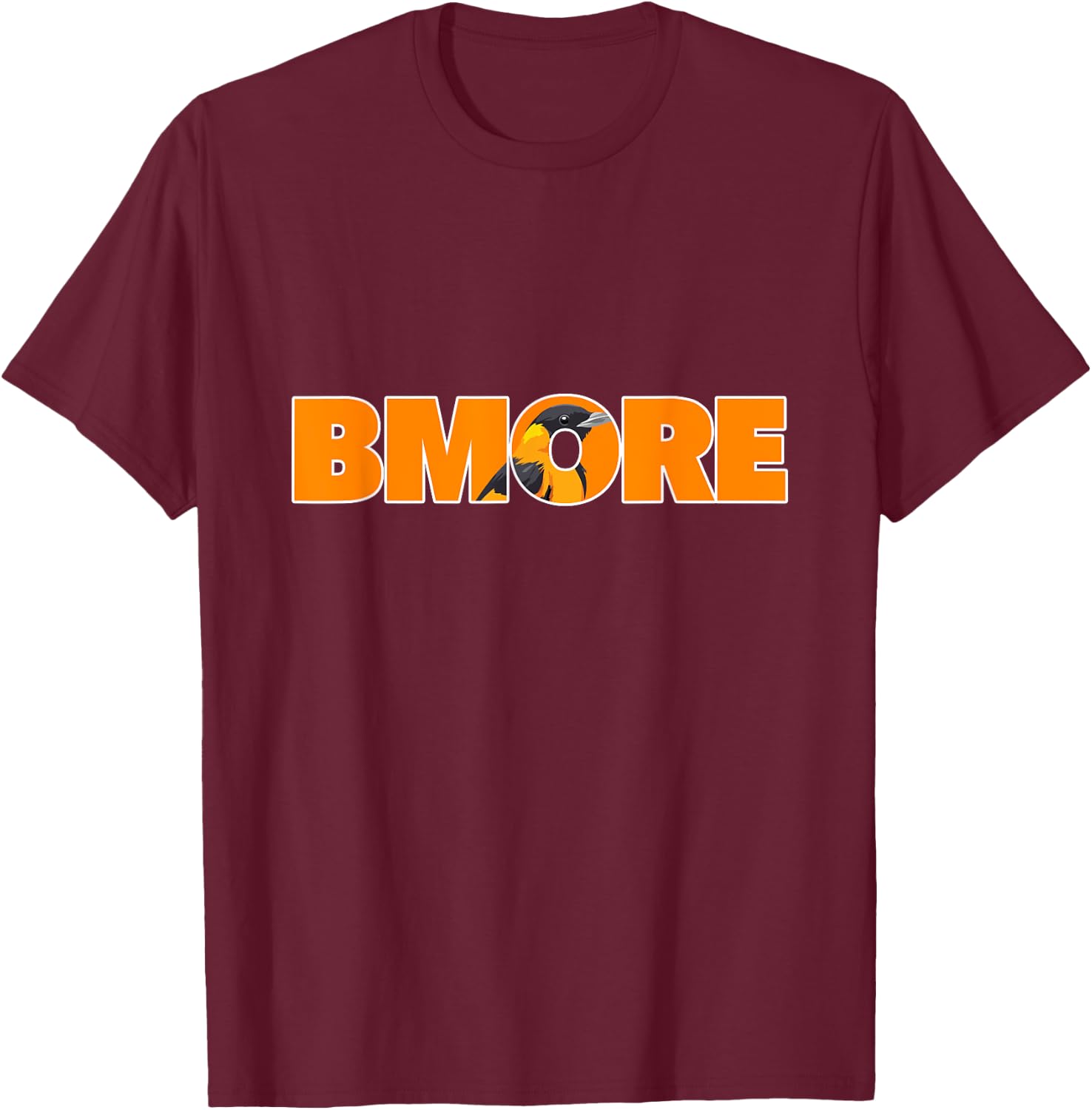 Baltimore Bmore Athletic Sport Style Bold Typography T-Shirt - T-Shirt | Maroon