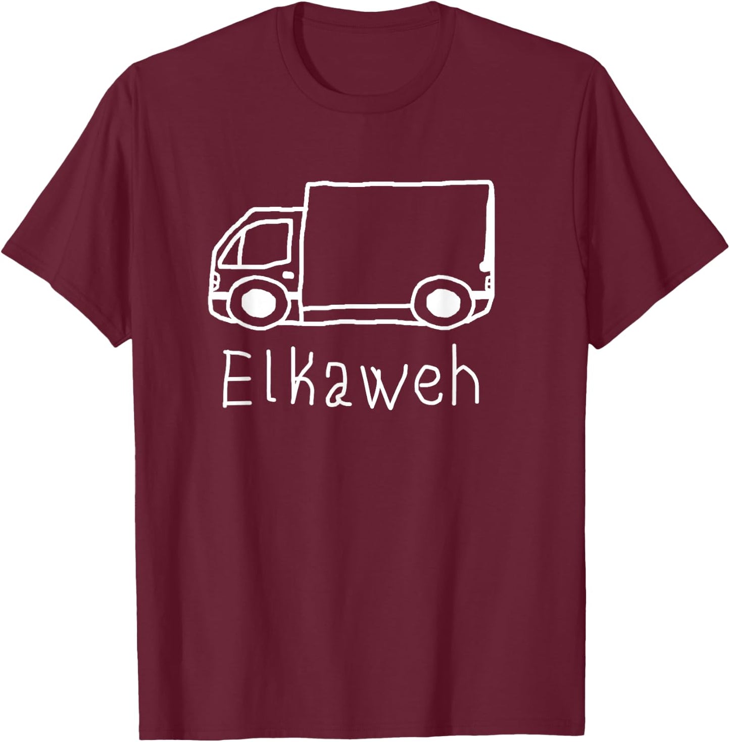 Elkaweh / LKW / Kinder / Schule / Bildwitz T-Shirt - T-Shirt | Maroon