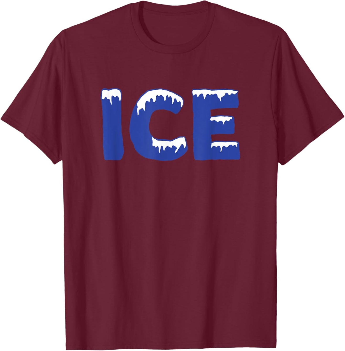 Funny Family Halloween Costume Shirt - Ice and Baby T-Shirt - T-Shirt | Maroon