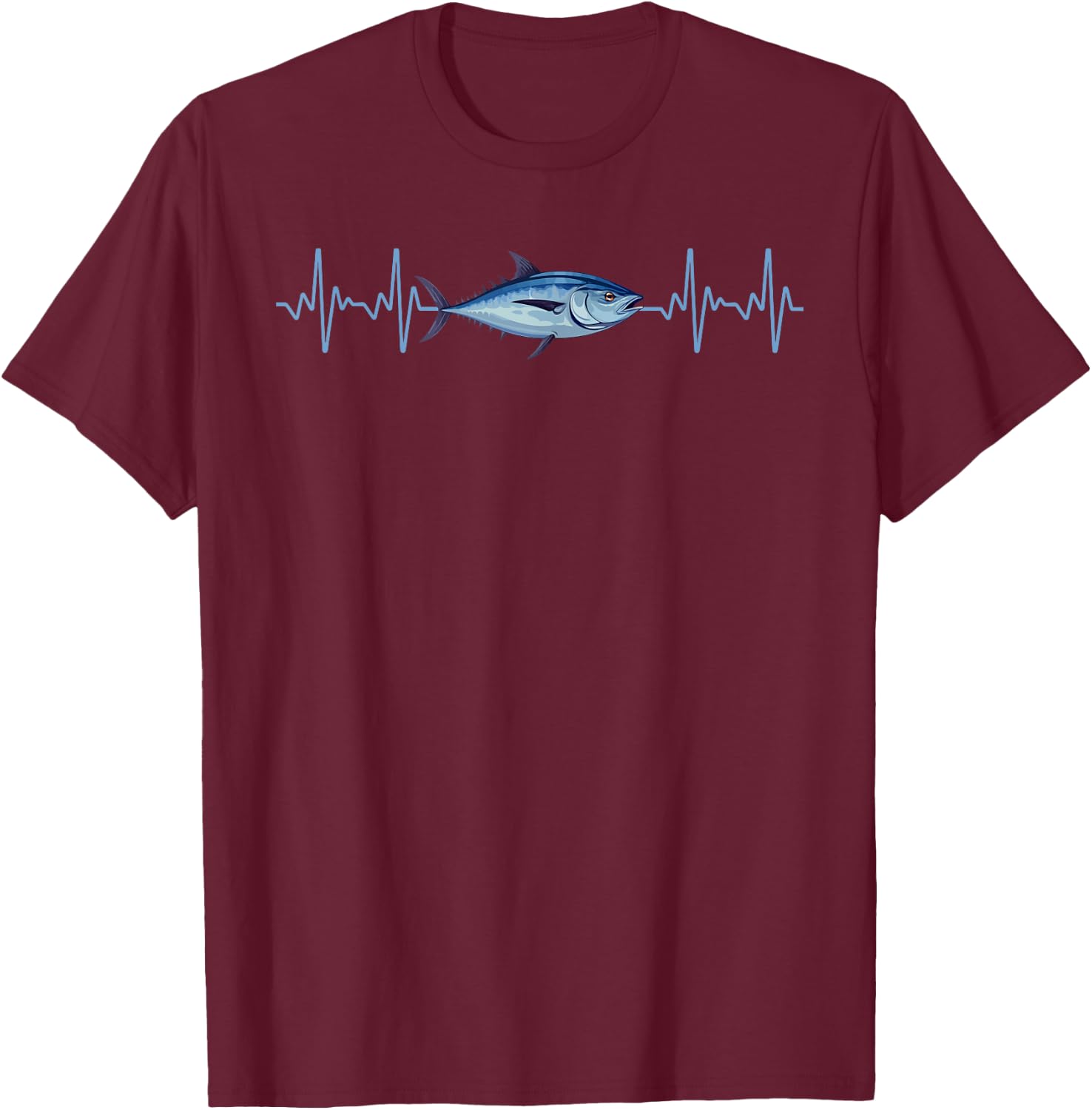 Funny Tuna Fishing Art Grandpa Bluefin Tuna Fishing T-Shirt - T-Shirt | Maroon