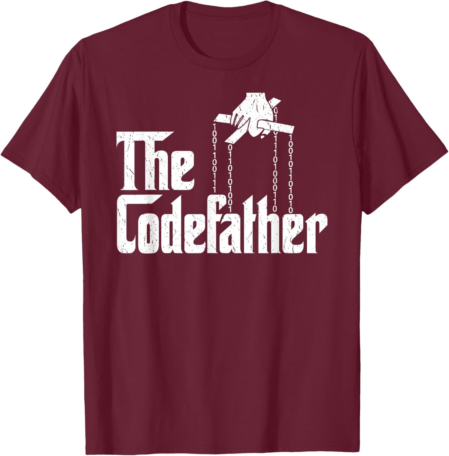 The Codefather Coding Computer Programmer Geek Nerd T-Shirt - T-Shirt | Maroon
