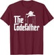 The Codefather Coding Computer Programmer Geek Nerd T-Shirt - T-Shirt | Maroon