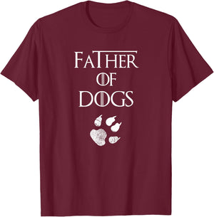 Dog Lovers Shirt Father of Dogs Women Kids T-Shirt - T-Shirt | Maroon