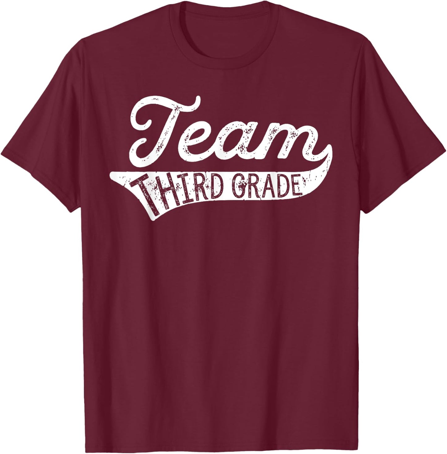 Team Third Grade - Student Teacher Back to School T-Shirt - T-Shirt | Maroon