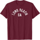 LBC Long Beach CA LB OG Vintage Local California Design CA T-Shirt - T-Shirt | Maroon