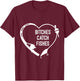 Bitches Catch Fishes Fishing Heart Angler Fish Fisherman T-Shirt - T-Shirt | Maroon