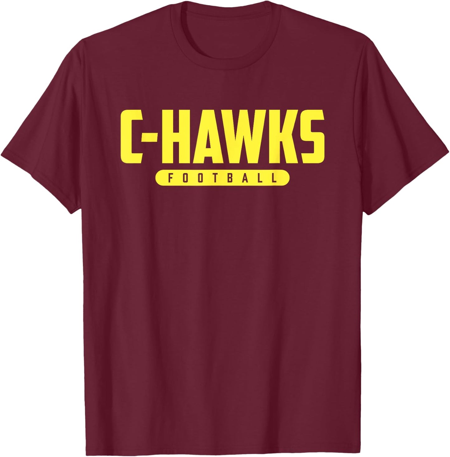 Canton C-Hawks Football T-Shirt - T-Shirt | Maroon