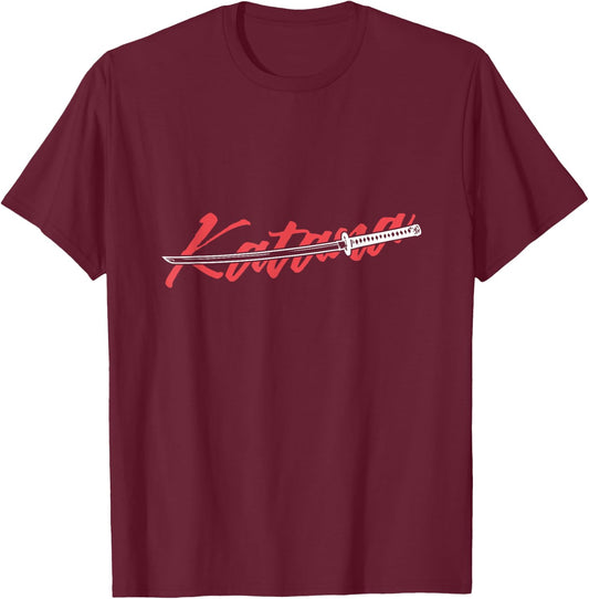 Katana Samurai Sword T-Shirt - T-Shirt | Maroon