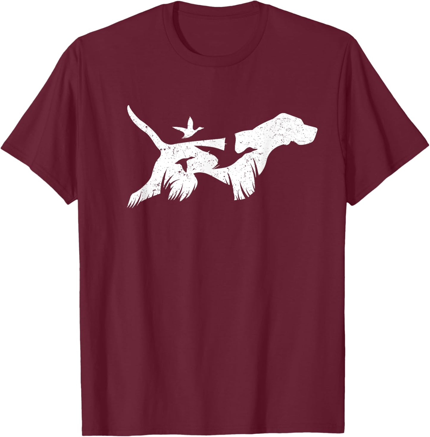 GERMAN SHORTHAIRED POINTER GSP Hunting Dogs, A Born Hunter T-Shirt - T-Shirt | Maroon