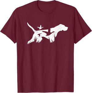 GERMAN SHORTHAIRED POINTER GSP Hunting Dogs, A Born Hunter T-Shirt - T-Shirt | Maroon