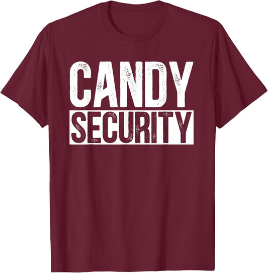 Candy Security Spooky Candy Costume Halloween T-Shirt - T-Shirt | Maroon