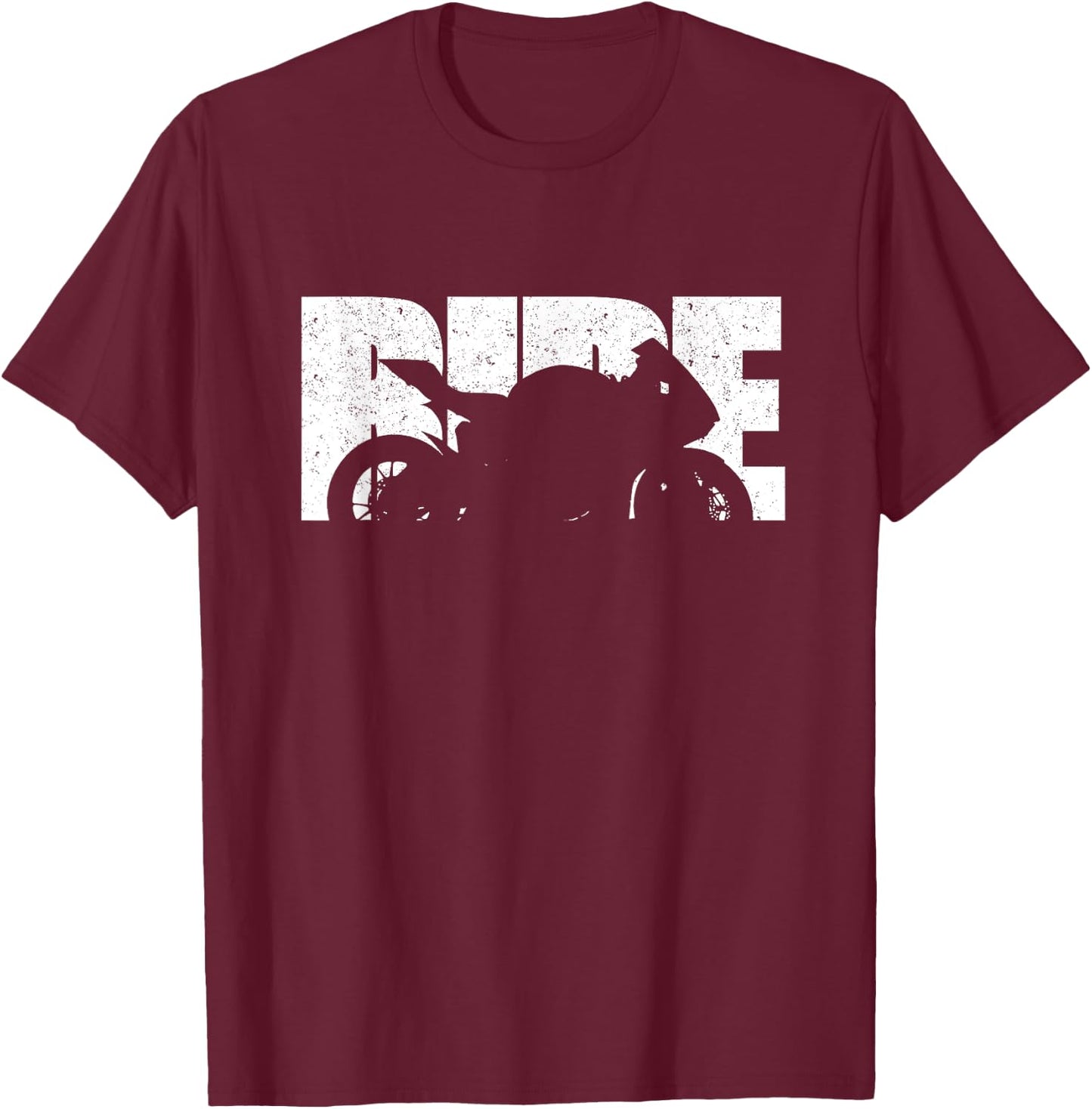 Men Boys Motorcycle Superbike Biker T-Shirt - T-Shirt | Maroon