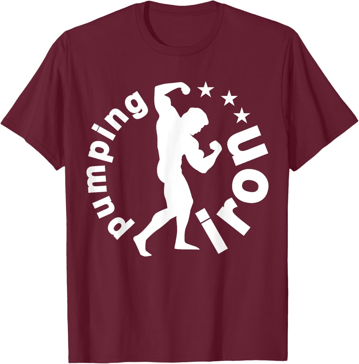 C560 PUMPING IRON Workout Gym Fitness MMA Motivation T-Shirt - T-Shirt | Maroon