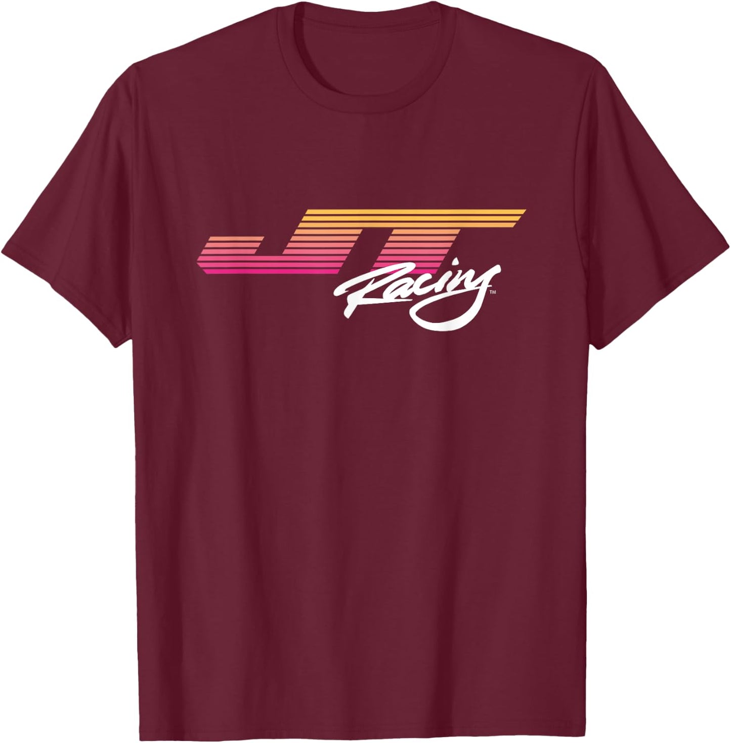 JT Racing Sunset Stripes Logo , Black, S T-Shirt - T-Shirt | Maroon