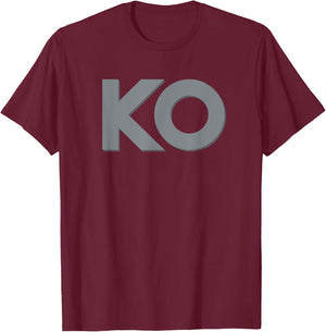KO Funny Knock Out Boxing Wrestling Men Women Humor T-Shirt - T-Shirt | Maroon
