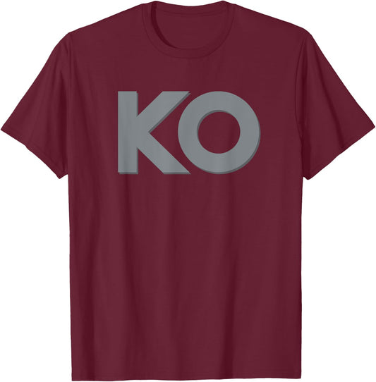 KO Funny Knock Out Boxing Wrestling Men Women Humor T-Shirt - T-Shirt | Maroon