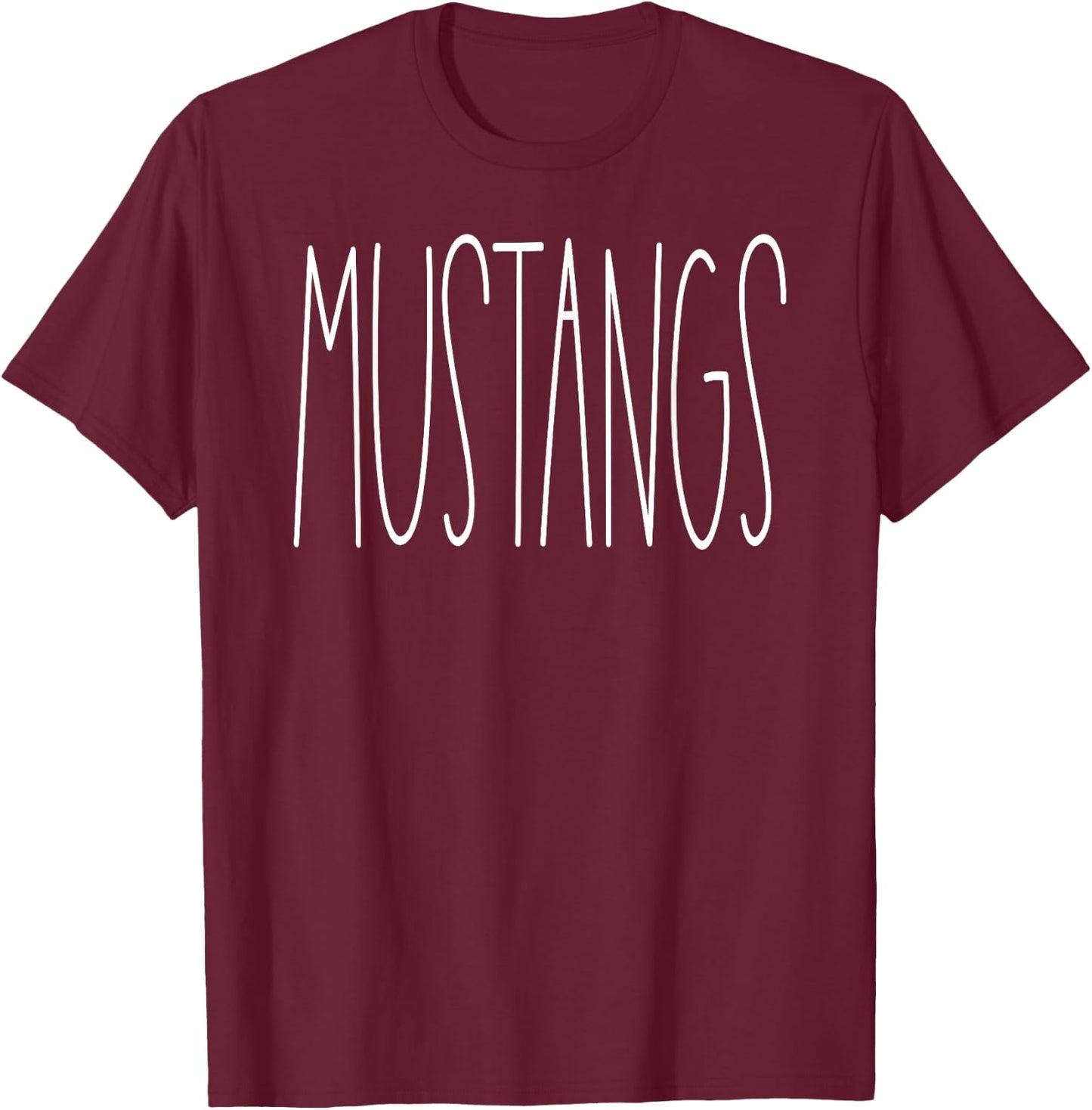 Mustangs School Spirit Team Mascot Teacher Gift Women T-Shirt - T-Shirt | Maroon