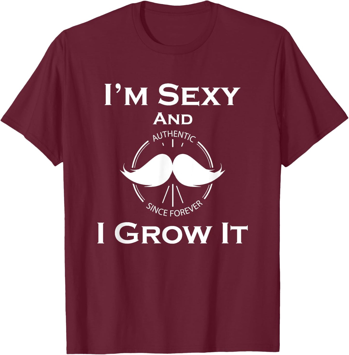 Mustache Moustache Shirt Gift Husband Boyfriend Uncle T-Shirt - T-Shirt | Maroon