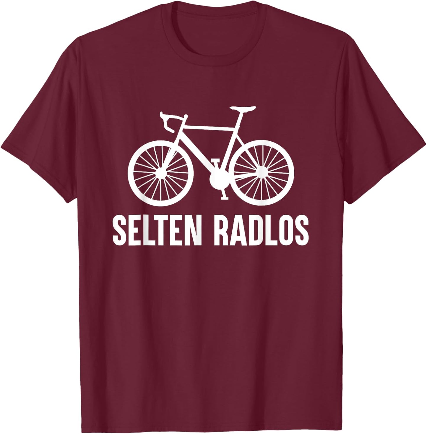Rare Radlos Cyclist Mountain Bike Road Bike Bicycle , black T-Shirt - T-Shirt | Maroon