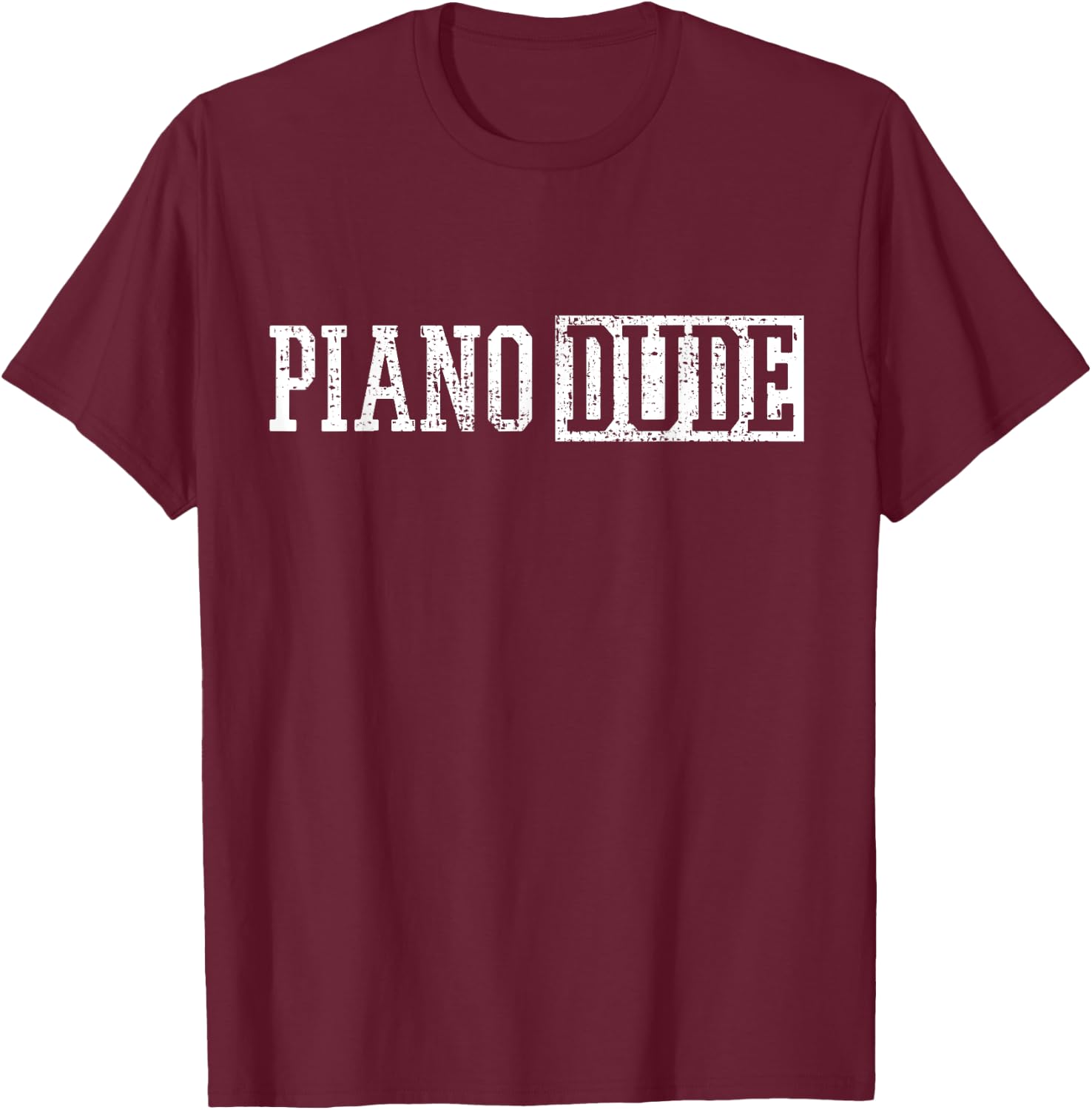 Piano Keyboard Player Musician Pianist Gift T-Shirt - T-Shirt | Maroon