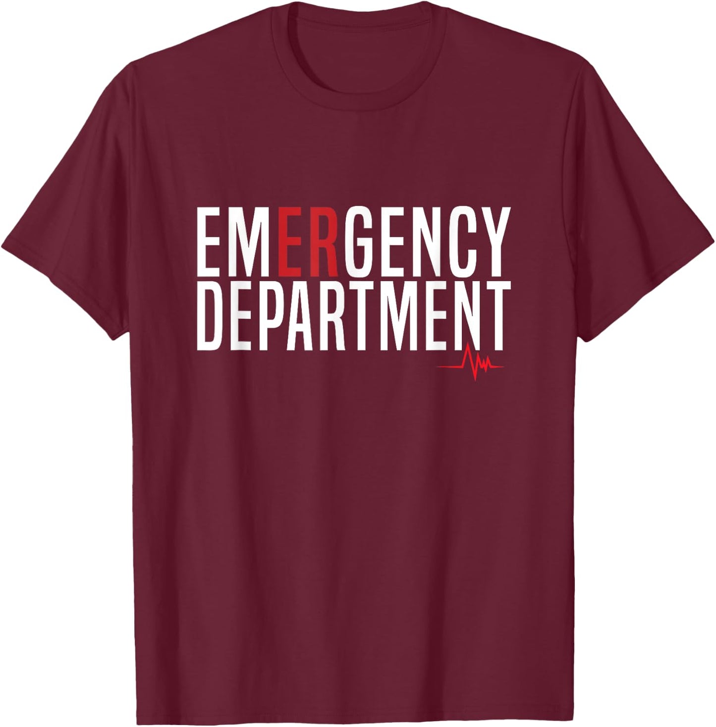 Vintage Emergency Department Emergency Room Nurse Healthcare T-Shirt - T-Shirt | Maroon