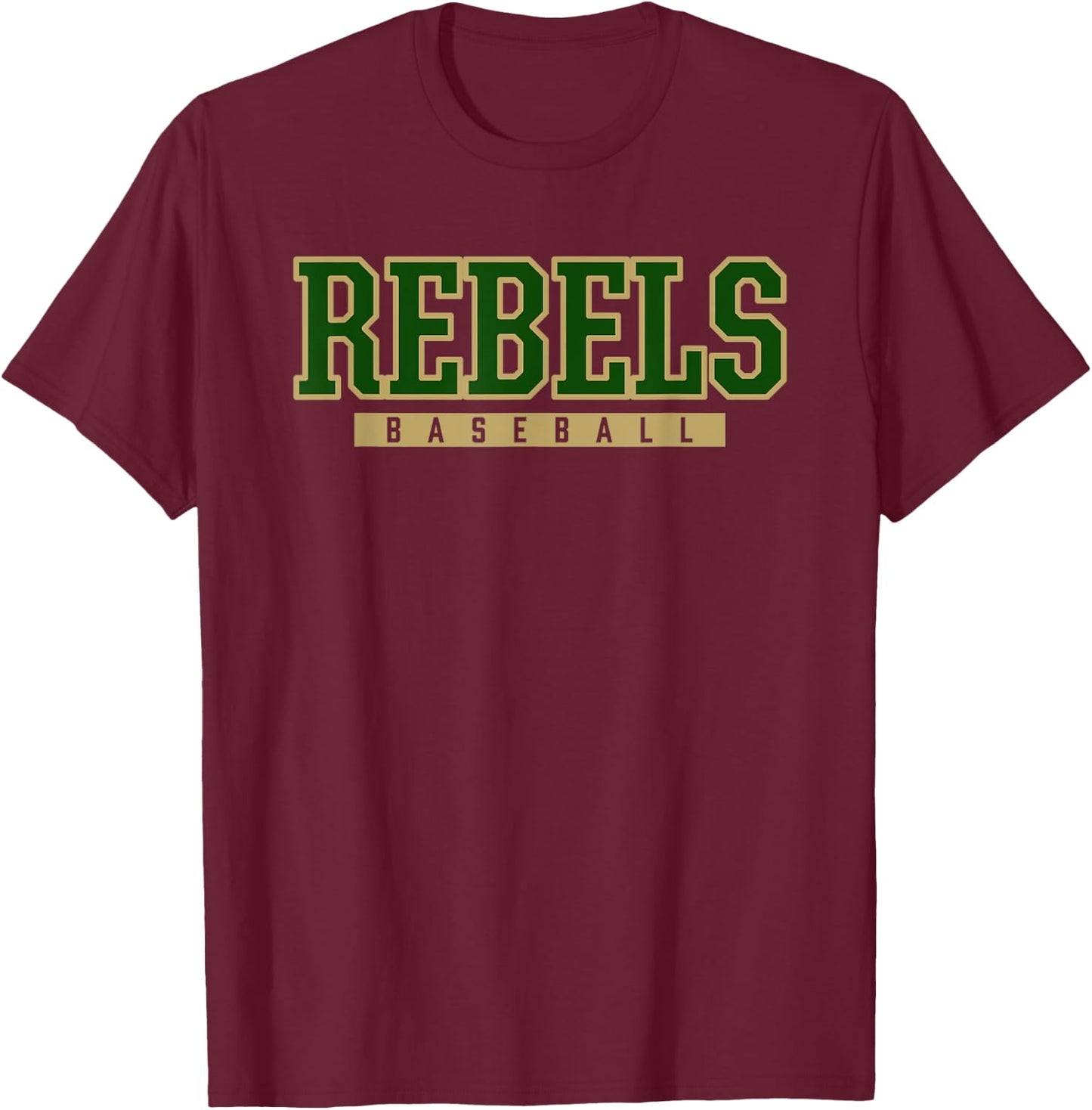 North Duplin Rebels Baseball T-Shirt - T-Shirt | Maroon