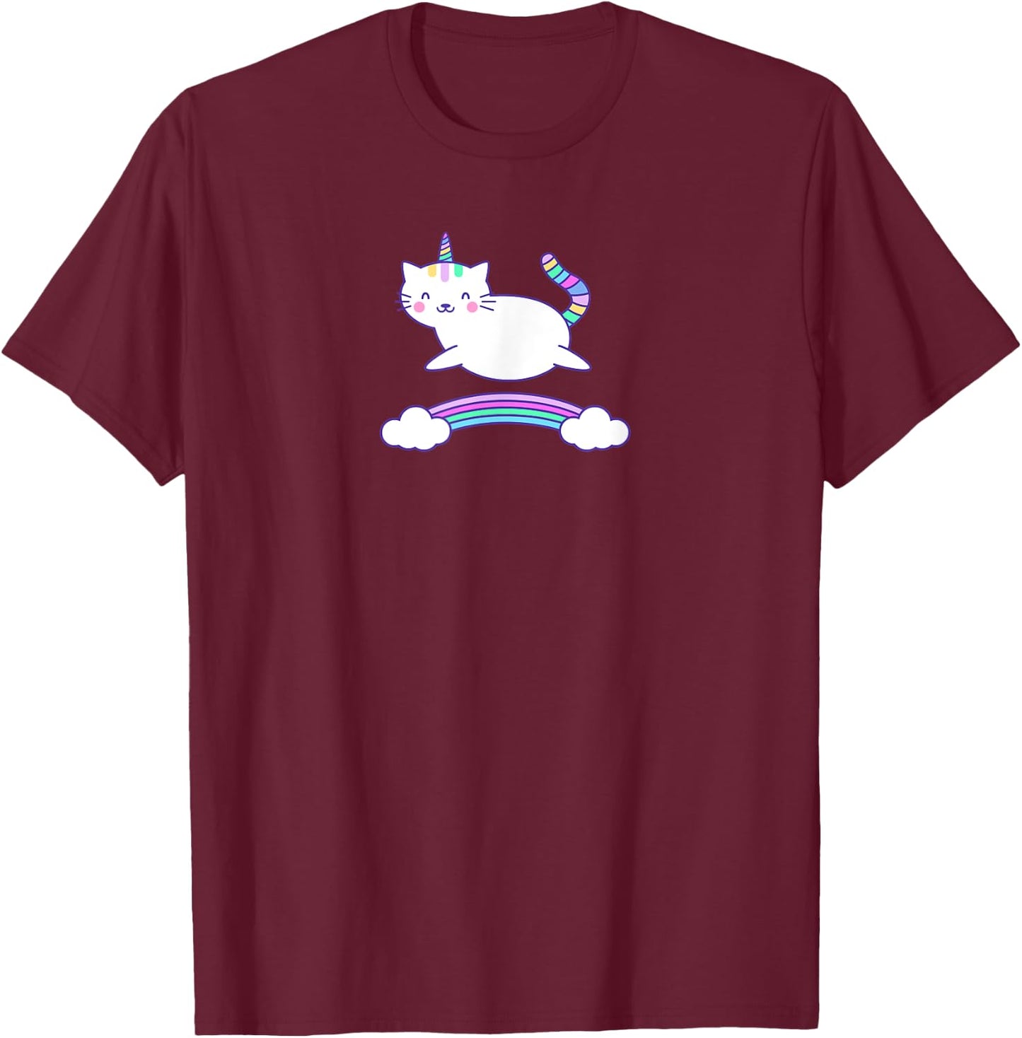Unicorn Cat Kittycorn Caticorn T-Shirt - T-Shirt | Maroon