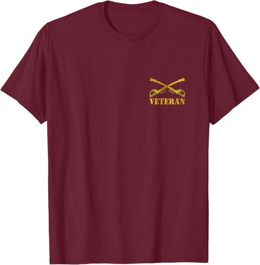 Cavalry Veteran CAV Scout 19Delta Logo Military Veterans Day T-Shirt - T-Shirt | Maroon