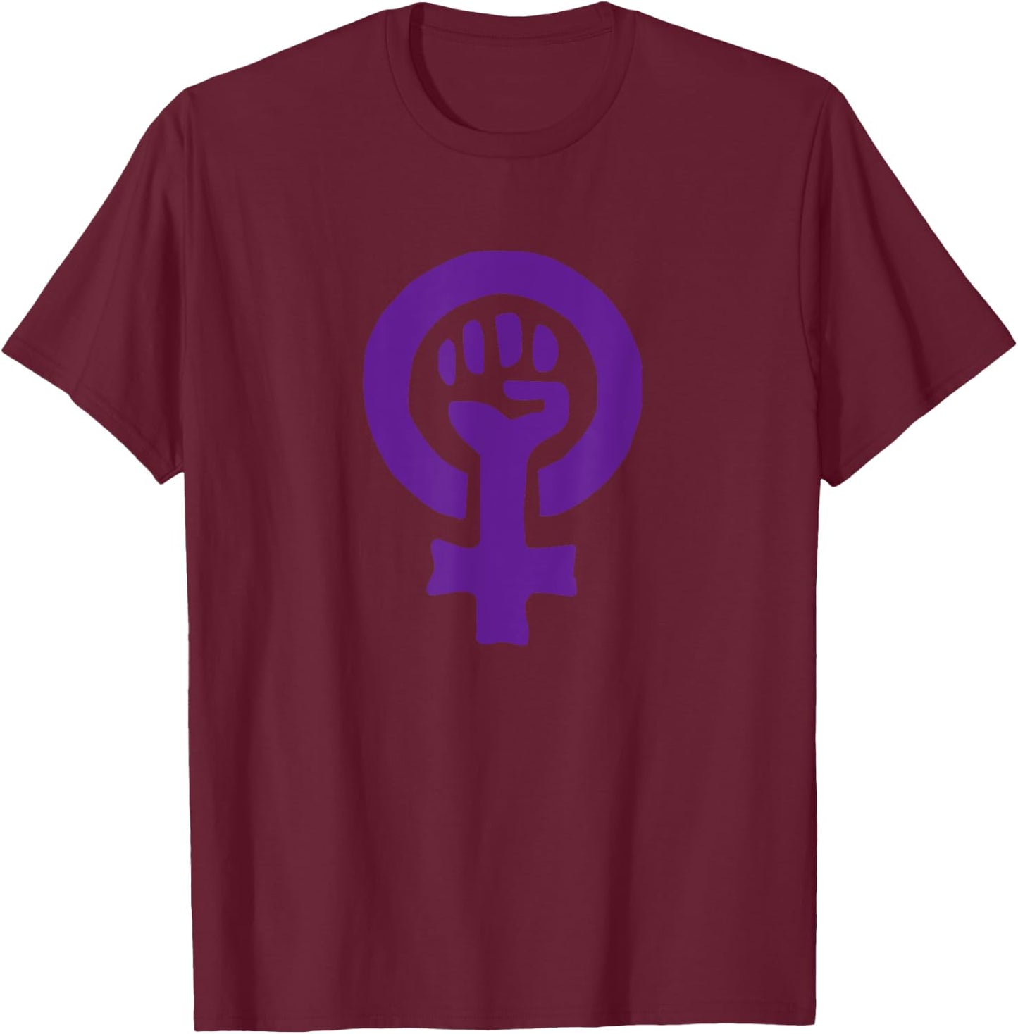 Feminism Symbol Purple Shirt for Feminists , black T-Shirt - T-Shirt | Maroon
