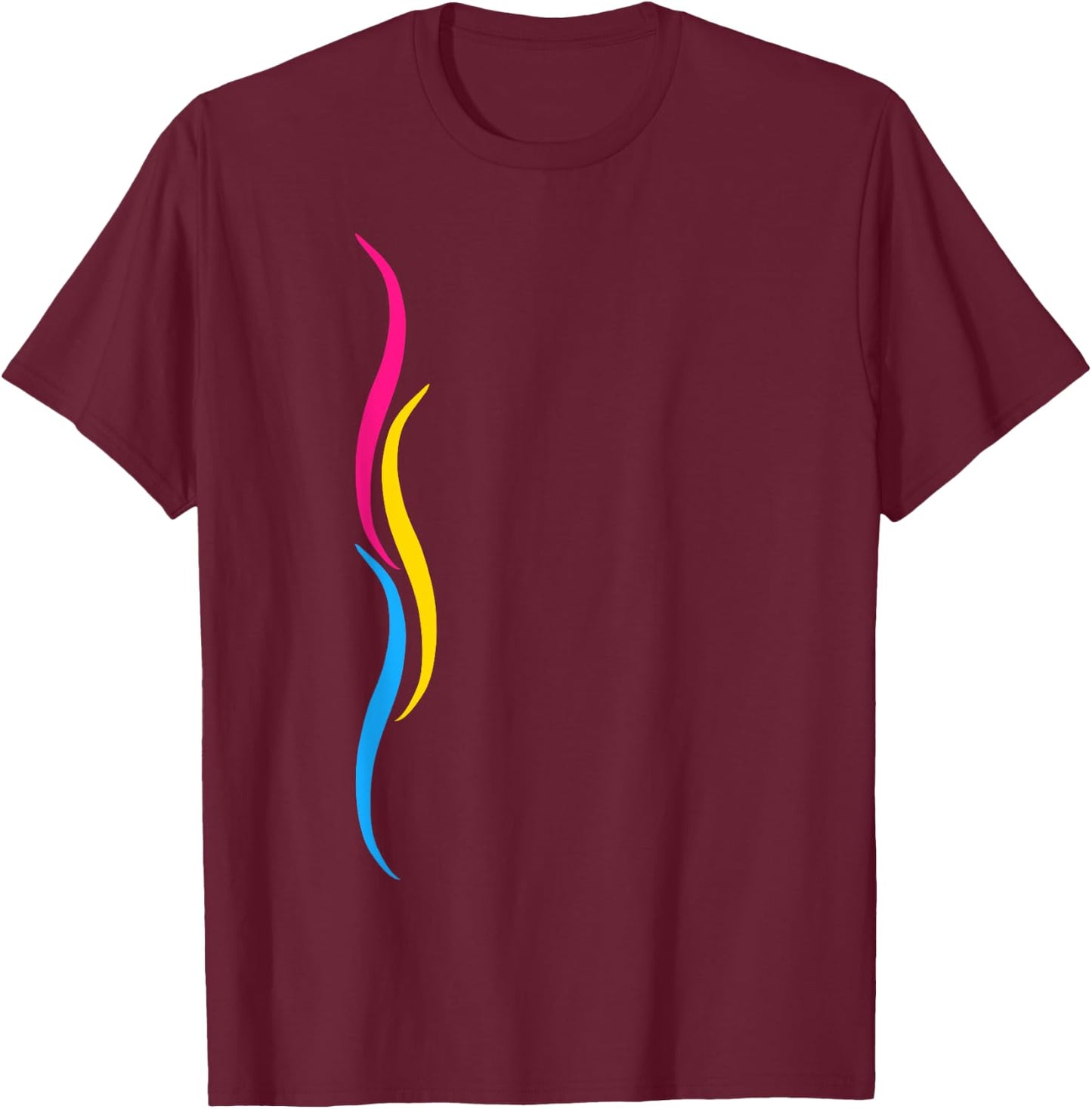 Dezente Pansexual Pride Lines, Pansexualität Pan Pride Flagge T-Shirt - T-Shirt | Maroon