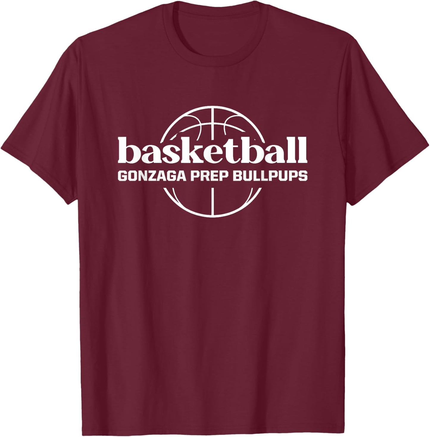 Gonzaga Prep Bullpups Basketball T-Shirt - T-Shirt | Maroon