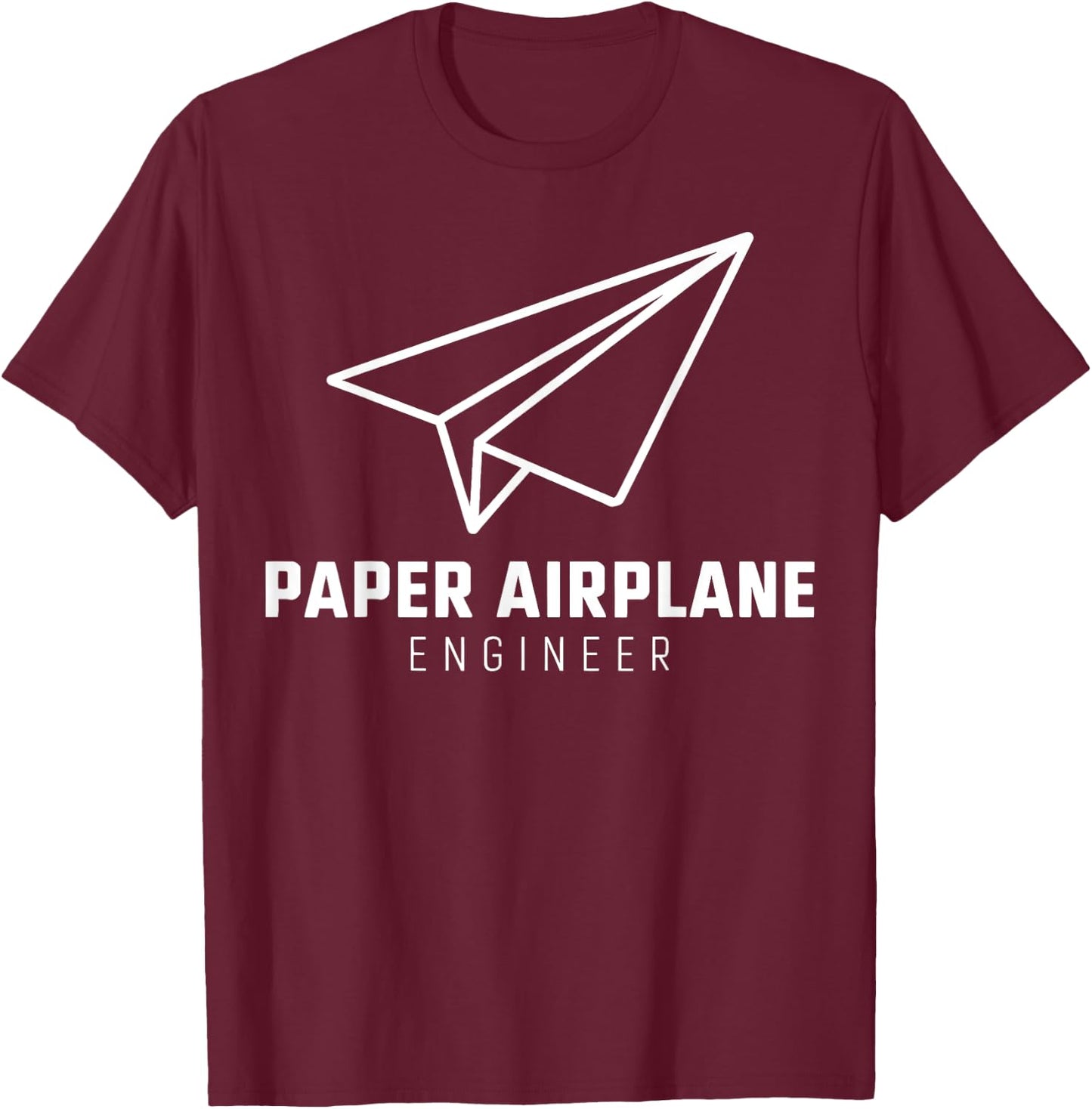 Funny Paper Airplane T-Shirt - T-Shirt | Maroon