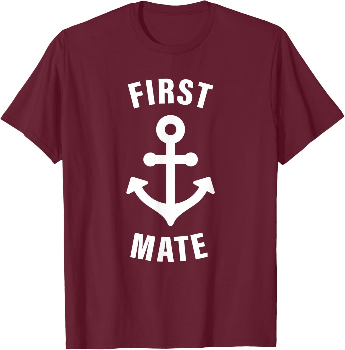 Captain & First Mate Matching Set T-Shirt - T-Shirt | Maroon