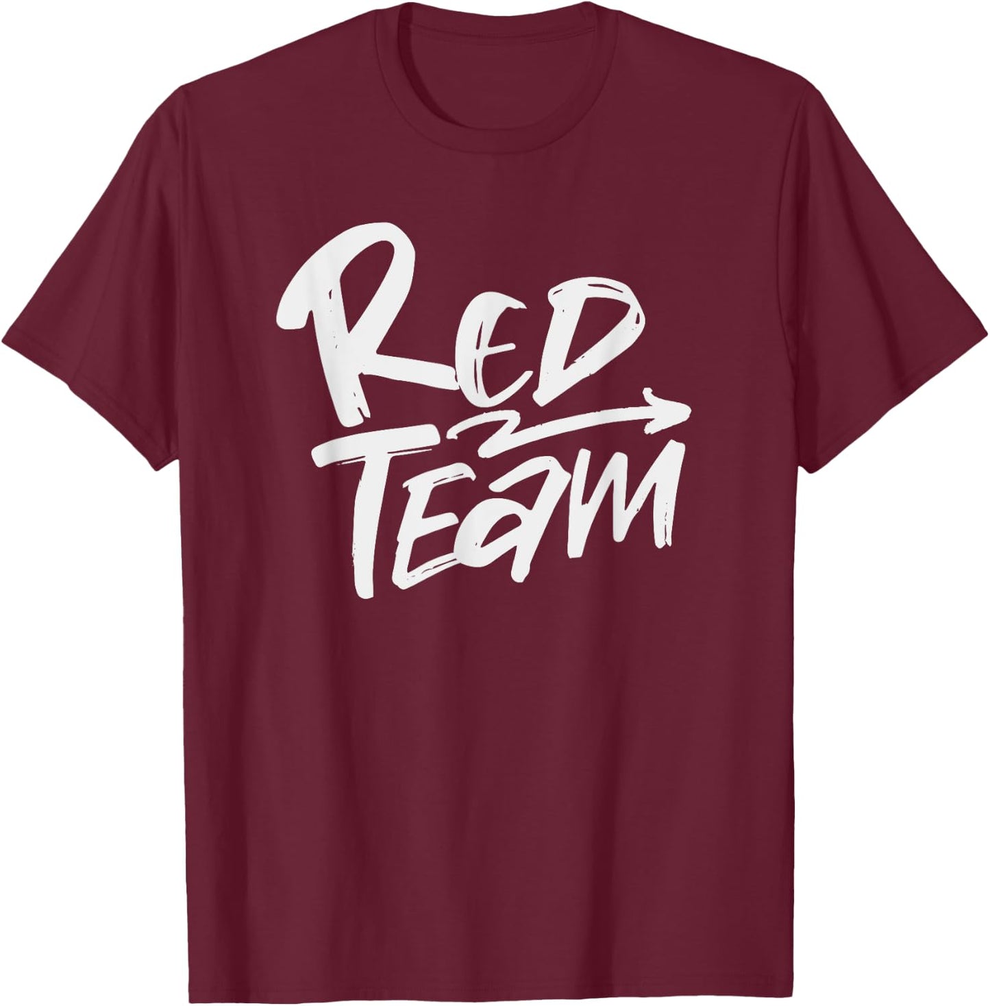 Red Team Matching Team Spirit & Unity Red Color Design T-Shirt - T-Shirt | Maroon