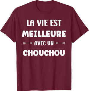 Quote Scrunchie Life Is Better With Scrunchie T-Shirt - T-Shirt | Maroon