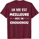 Quote Scrunchie Life Is Better With Scrunchie T-Shirt - T-Shirt | Maroon