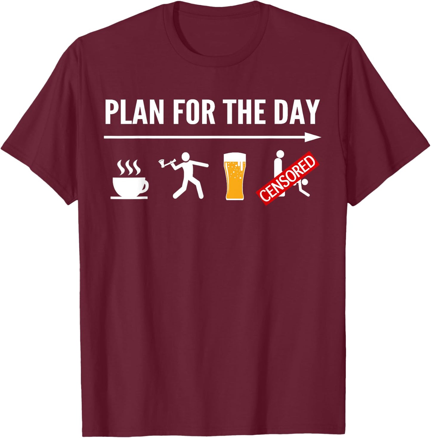 Funny Axe Throwing Shirts Men Women Hatchet Game Gift T-Shirt - T-Shirt | Maroon