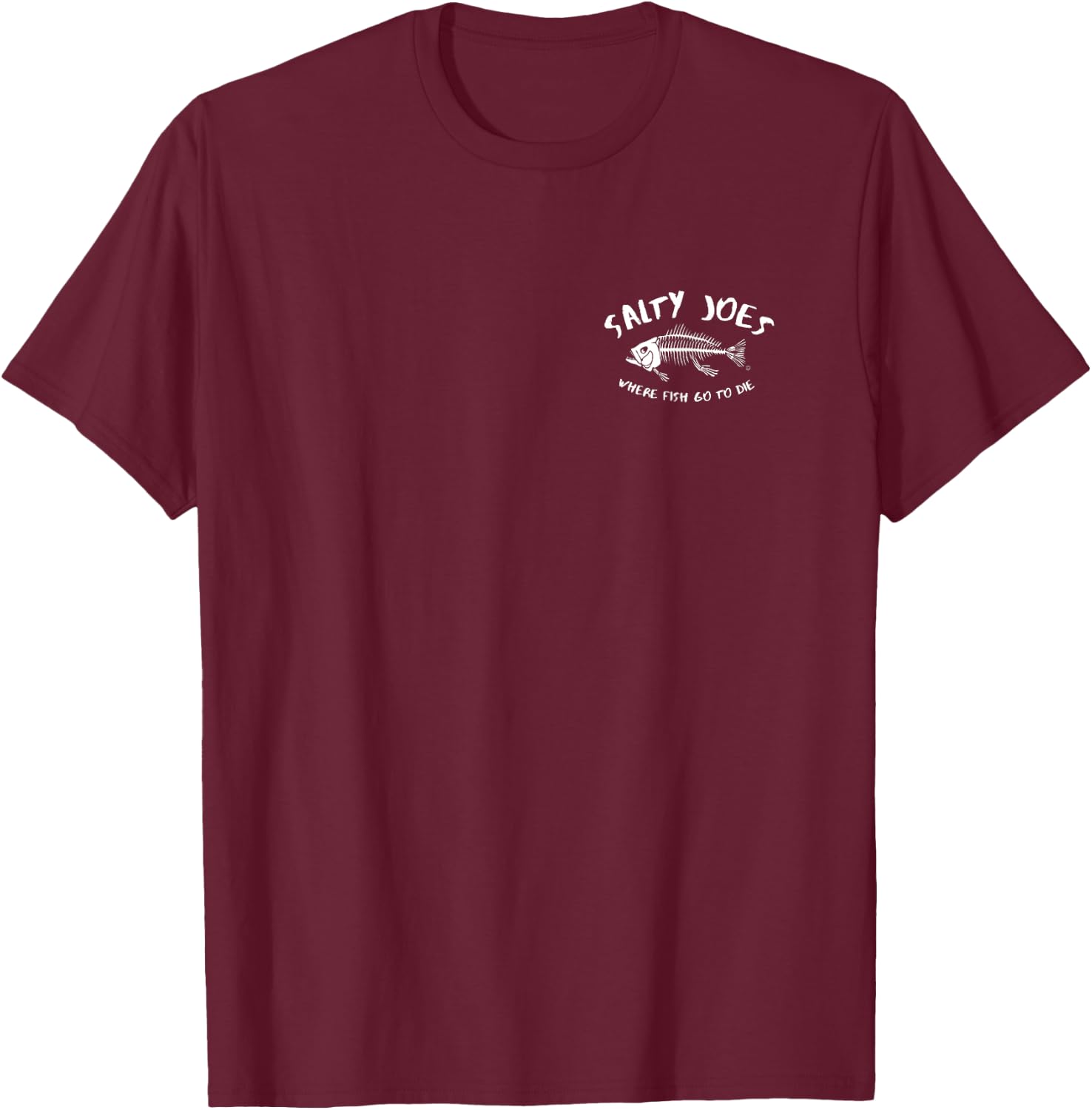 Salty Joe's Shark Bait Logo Graphic T-Shirt - T-Shirt | Maroon