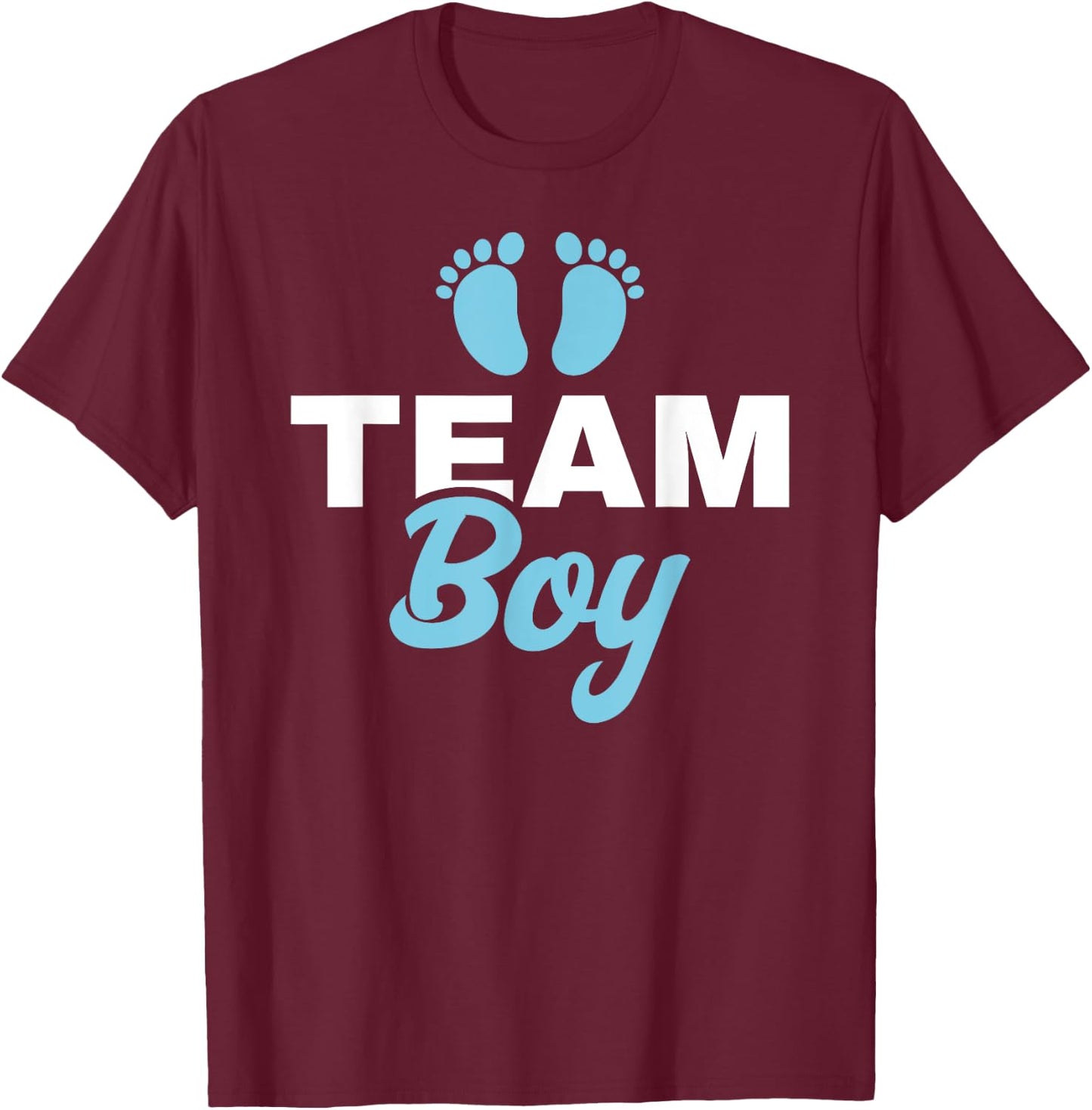 Gender Reveal Party - Team Boy Gender Reveal T-Shirt - T-Shirt | Maroon