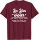 Jiu-Jitsu Sister Definition Jiu-Jitsu Fighter Sister T-Shirt - T-Shirt | Maroon