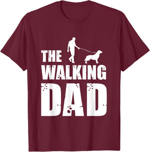 The Walking Dad Golden Retriever Dog Owner Dog Breed Gift Men Women T-Shirt - T-Shirt | Maroon